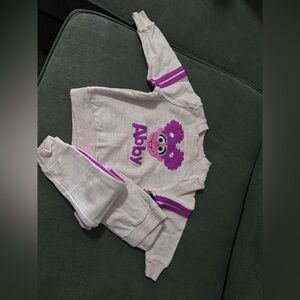 Little Sleepies Pink and Purple Abby Sweatsuit - 18-24 Months
